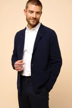 LEIFUR veste col chemise navy