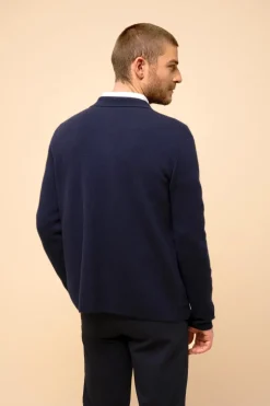 LEIFUR veste col chemise navy