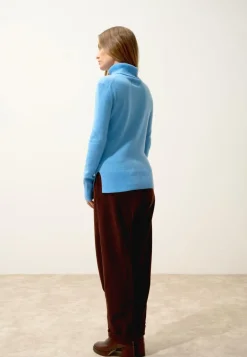 LEXIE pull col roulé baby blue