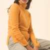 LEXIE pull col roulé curcuma