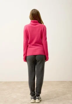 LEXIE pull col roulé fraise