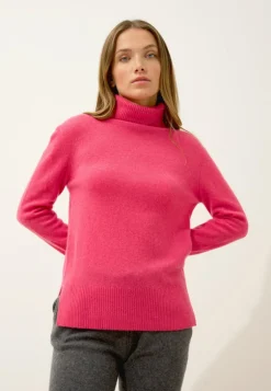 LEXIE pull col roulé fraise