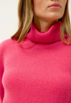 LEXIE pull col roulé fraise