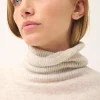 LEXIE pull col roulé gris perle chiné