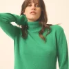 LEXIE pull col roulé menthe