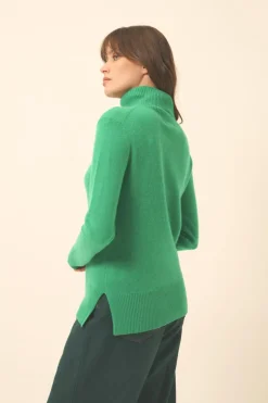 LEXIE pull col roulé menthe