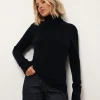LEXIE pull col roulé navy