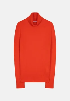 LEXIE pull col roulé orange