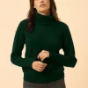 LILLY pull col roulé cyprès