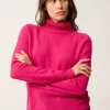 LILLY pull col roulé fuchsia