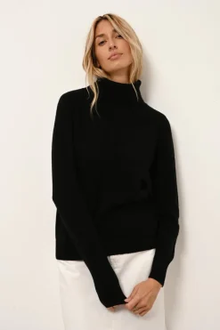 LILLY pull col roulé noir
