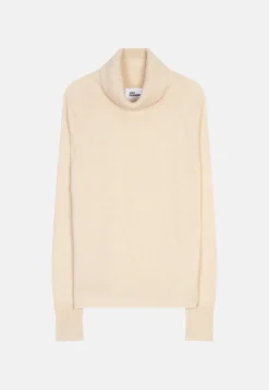 LILLY pull col roulé sable