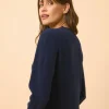 LINA robe col rond navy