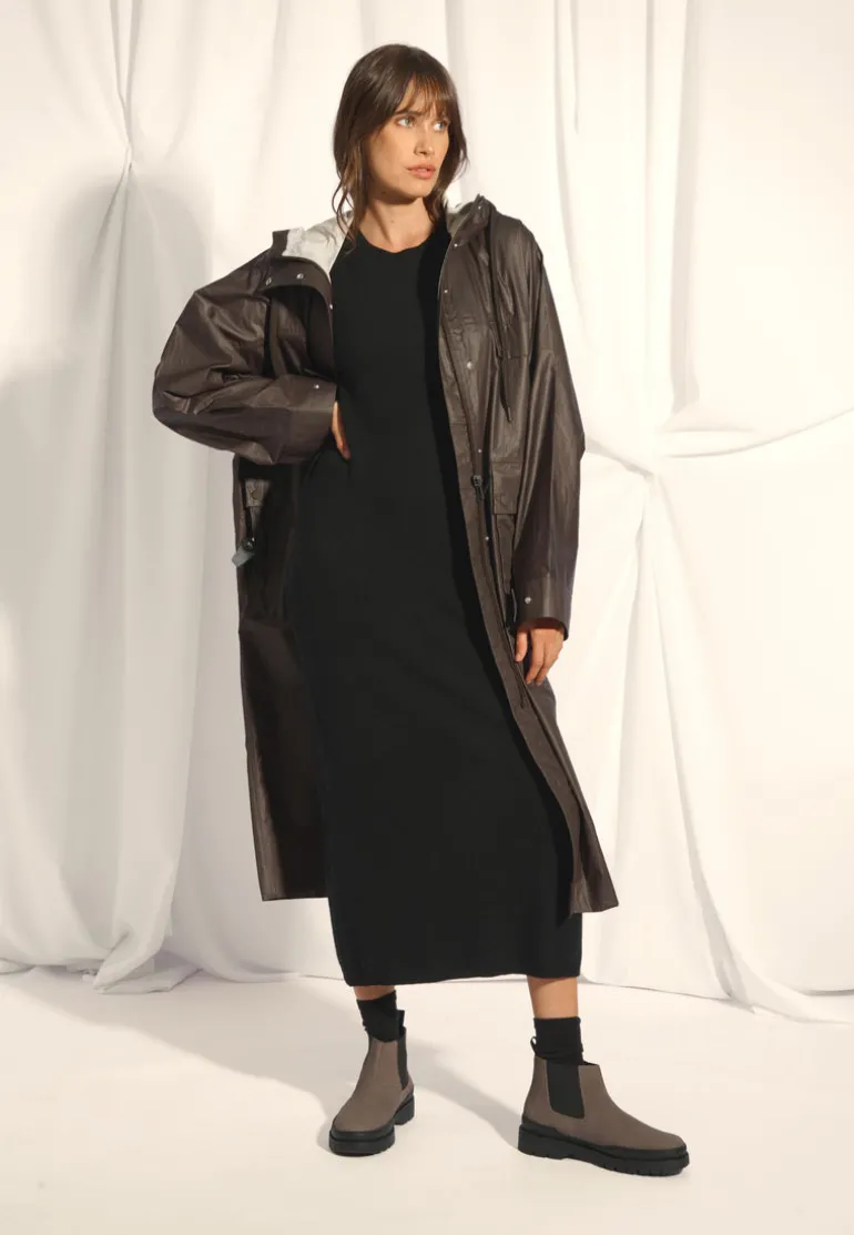 LINA robe col rond noir