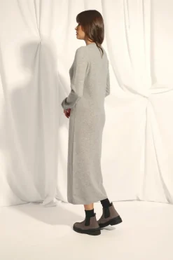 LINA robe col rond nuage chiné