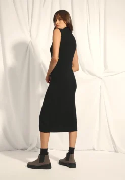 LOLA robe col montant noir