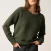 LOUNA pull col rond kaki
