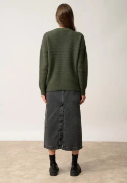 LOUNA pull col rond kaki