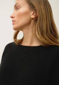 LOUNA pull col rond noir