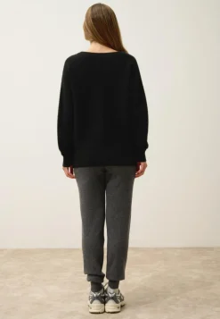 LOUNA pull col rond noir