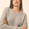 LOUNA pull col rond nuage chiné