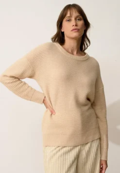 LOUNA pull col rond sable