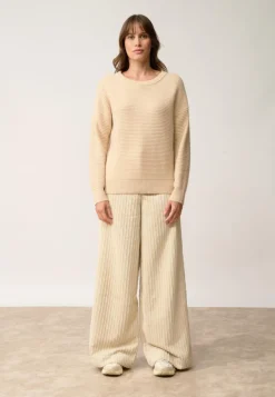 LOUNA pull col rond sable