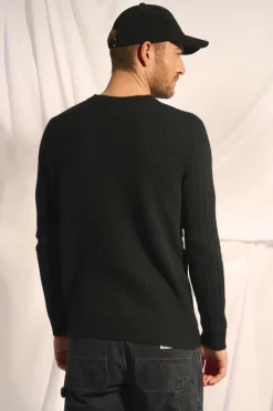 LUKKA pull col rond noir