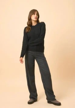 LYND pull col rond noir