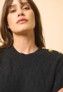 LYND pull col rond noir