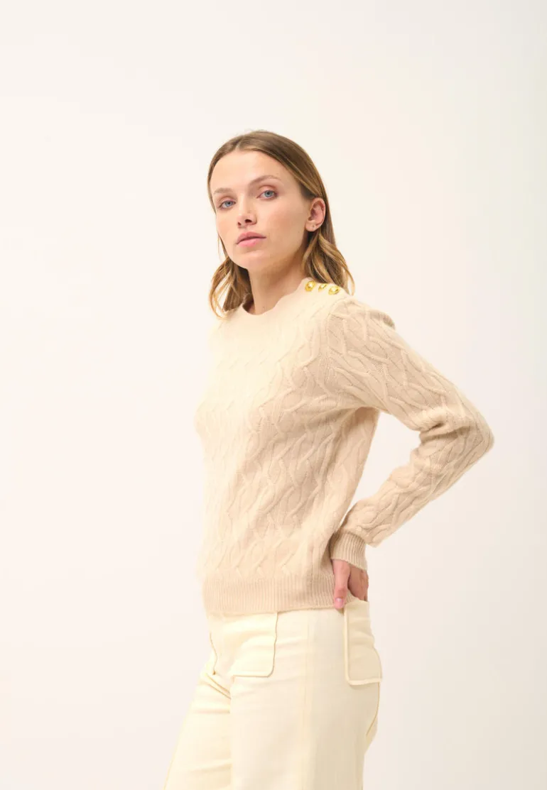 LYND pull col rond sable
