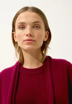 MADDIE gilet col châle bordeaux