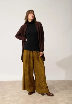 MADDIE gilet col châle choco