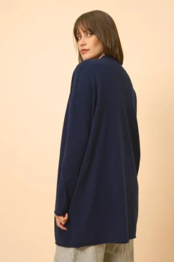 MADDIE gilet col châle navy