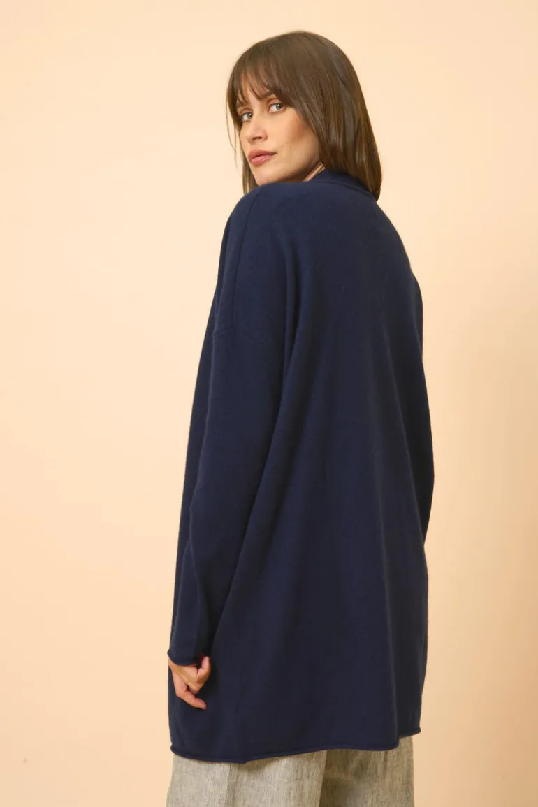 MADDIE gilet col châle navy