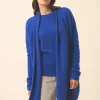 MADDIE gilet col châle outremer