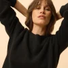 MARGAUX pull col rond noir