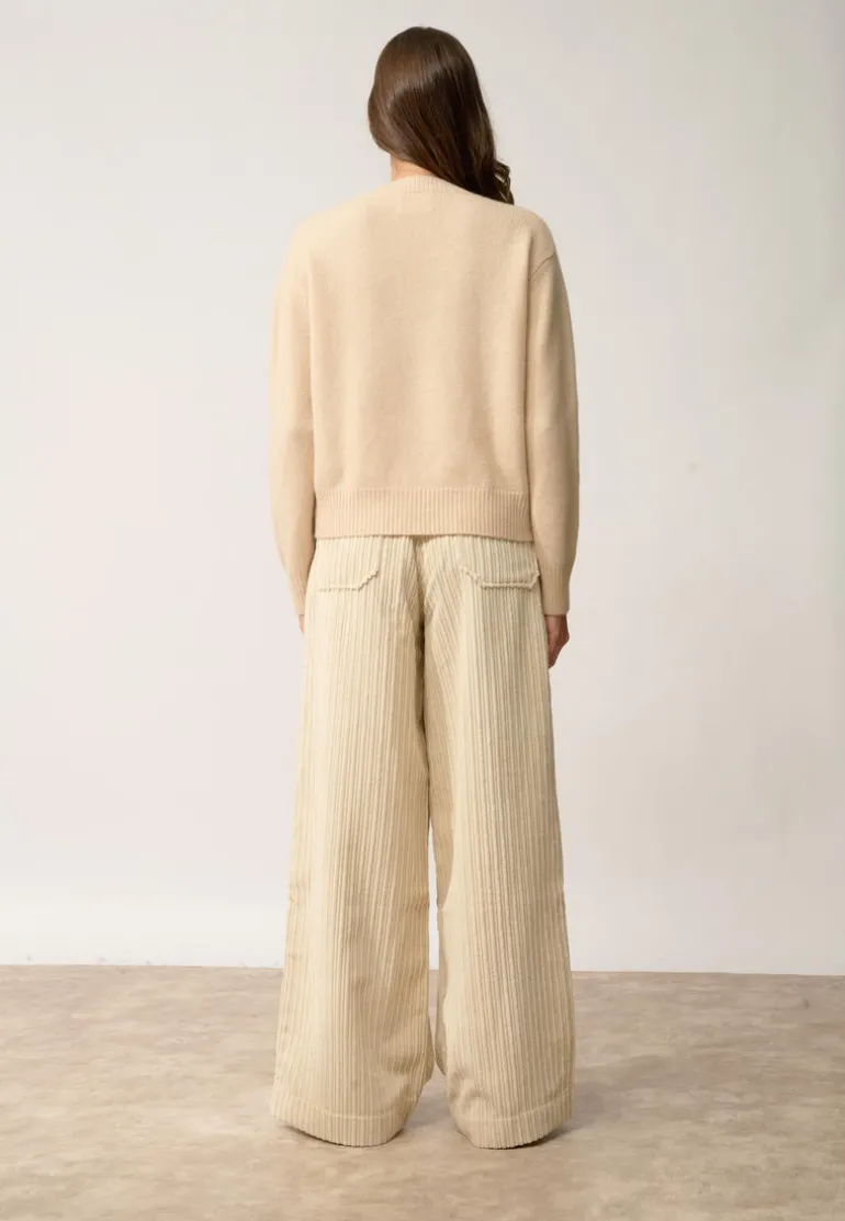 MARGAUX pull col rond sable