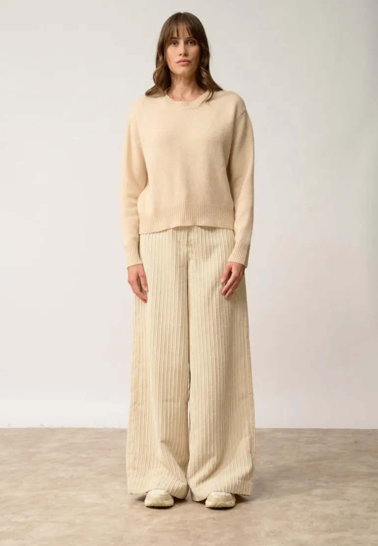 MARGAUX pull col rond sable