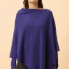 MEREDITH poncho col bateau purple