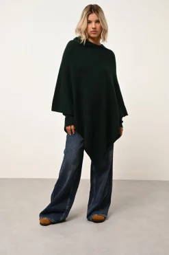 MEREDITH poncho col bateau kaki