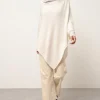 MEREDITH poncho col bateau ivoire