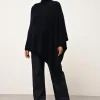 MEREDITH poncho col bateau navy