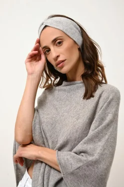 MEREDITH poncho col bateau nuage chiné