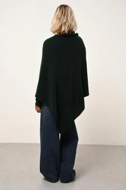 MEREDITH poncho col bateau kaki