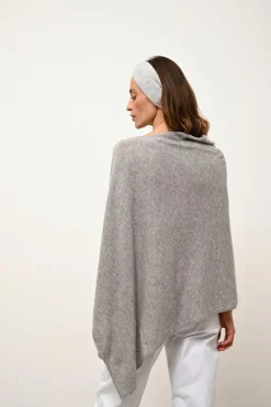 MEREDITH poncho col bateau nuage chiné