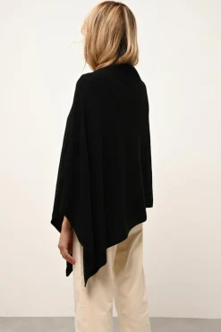 MEREDITH poncho col bateau noir