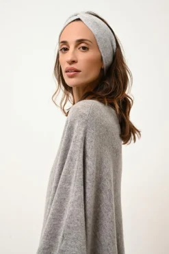 MEREDITH poncho col bateau nuage chiné