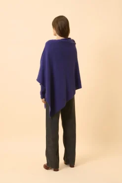 MEREDITH poncho col bateau purple