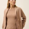 MILA veste col châle camel chiné